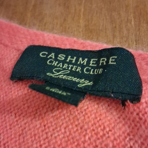 Charter Club Fuchsia Ovr Cashmere Luxury Shawl - Picture 3 of 5